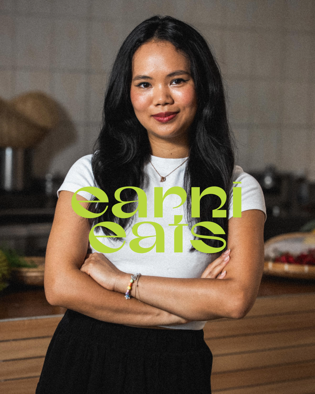Earnieats owner in her kitchen
