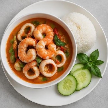 Seafood Curry · Red or Green