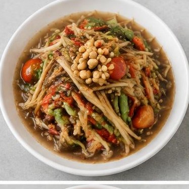 Papaya Salad with Pla-La · Esan Style